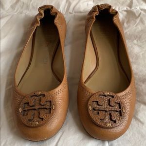 Tory Burch Minnie leather travel flats 6.5
